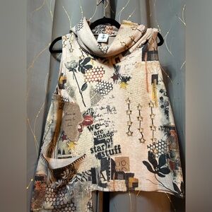 Artistic Sleeveless Cowl Neck Top